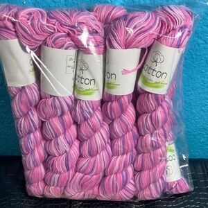10 NWT 100% Cotton Variegated Hanks in Color: Wild Orchid ~50g each